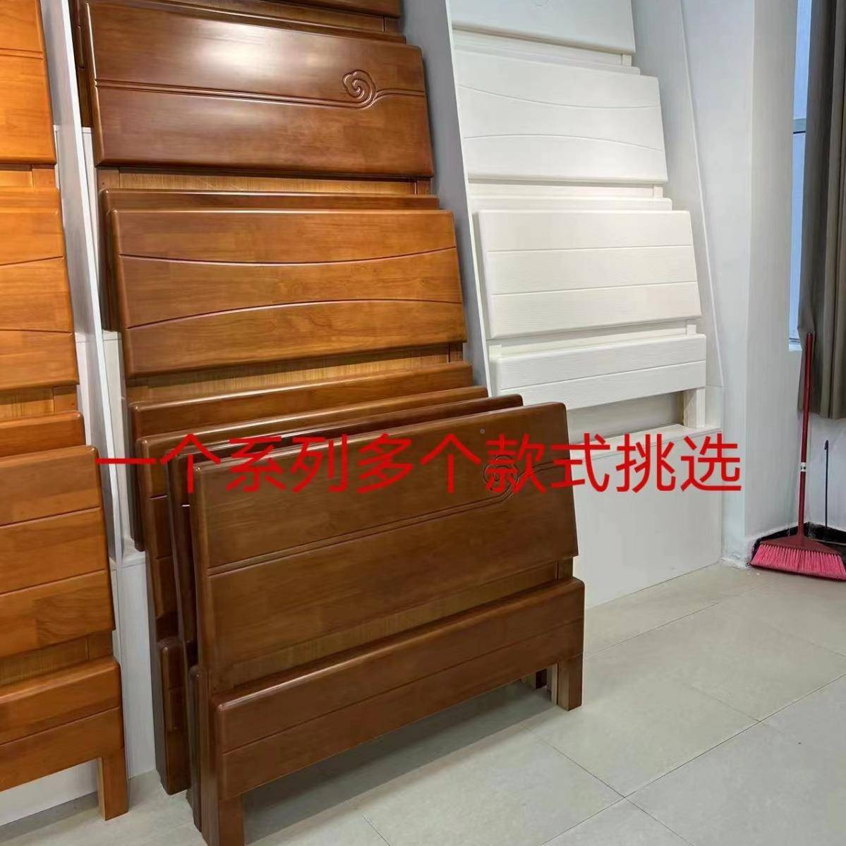 人简约实木床单双床1.米8m424991.2原木橡木床酒店公寓民宿家.具1