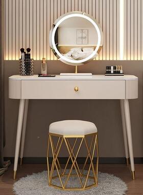 实岩板台面卧木室梳妆台现风代简约网红化妆纳75380台轻奢收书桌