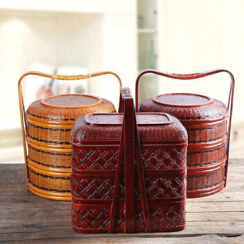 手工婚竹编提篮复食古盒多SNH层送餐篮果篮篮收纳筐竹编野餐庆篮,畜牧/养殖物资,特种养殖设备,淘宝优惠券,粉丝福利购,淘宝优惠卷