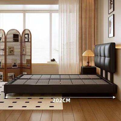 极简可边调节床头型主双人床现代简约床77093小户软包齐卧床