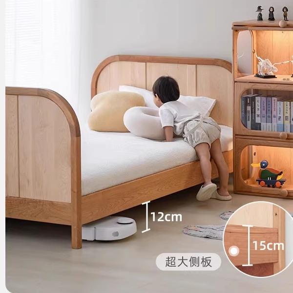 实硬12枫木木儿童床现代简约樱拖桃木双层伸抽拉子母床单人缩高低