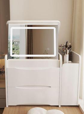 窗镜梳妆台QBL现代飘简约卧室小型可翻盖折叠子多功能白色户化妆