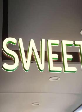 商超市门广楣吊装悬挂发42005光字亚克场力迷你字树脂字门招头告