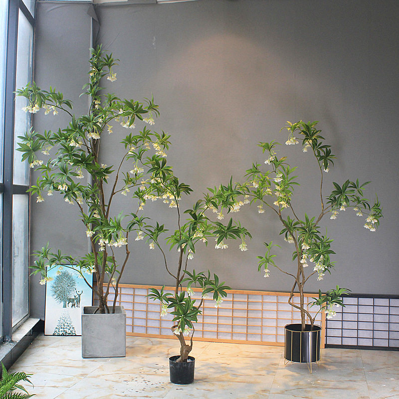 高端仿真绿植物水石榕酒店名宿大客厅店铺茶室橱窗落地花艺装饰树