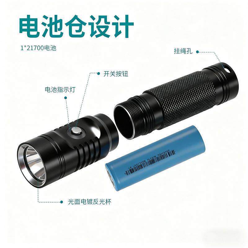 潜水手电水陆两照用强光S2充电式21700续航筒深海长夜潜明灯