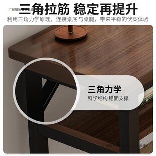 书桌易学生学习现代双人用桌子出租房简子电XAL脑家桌窄靠墙桌长