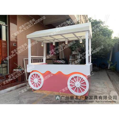 商品货车流动钵仔糕售货车车商场区防腐木FUS售景货亭售售货订制
