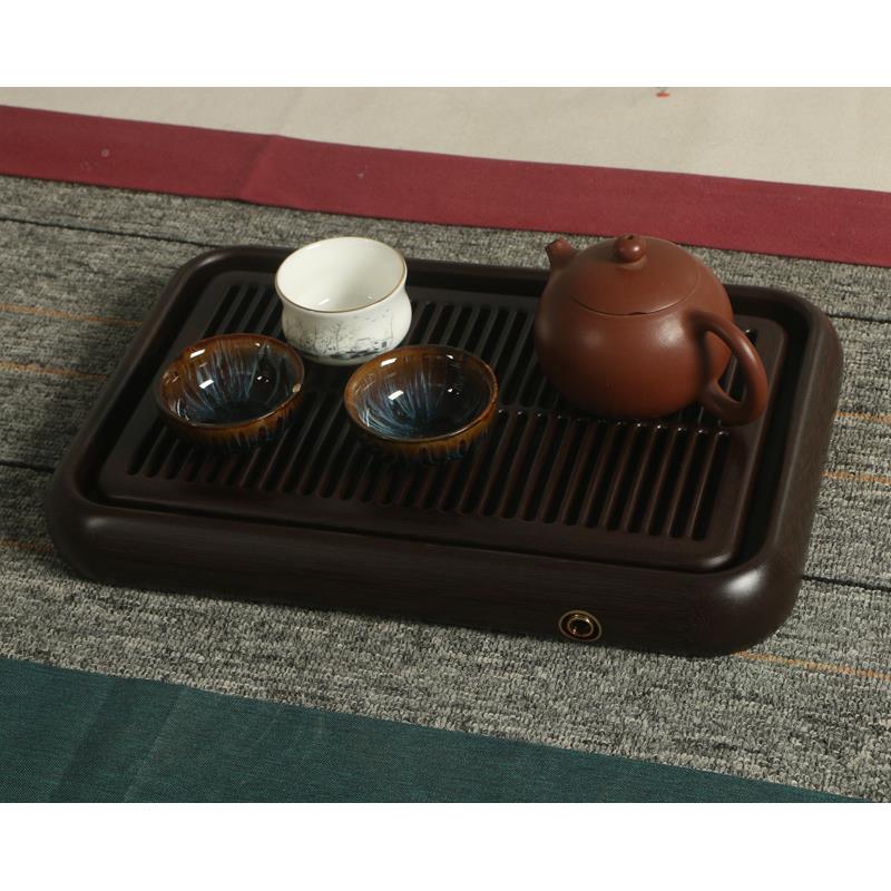 厂家木直供现货电小盒子电木茶水盘简LWQ约家用电排式托盘木茶盘
