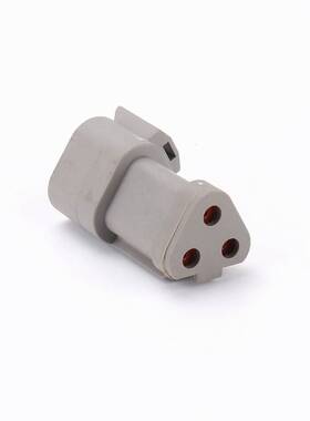 DT04-3P-E003工程防水连接器线束插头灰色带平盖 三孔汽车连接器