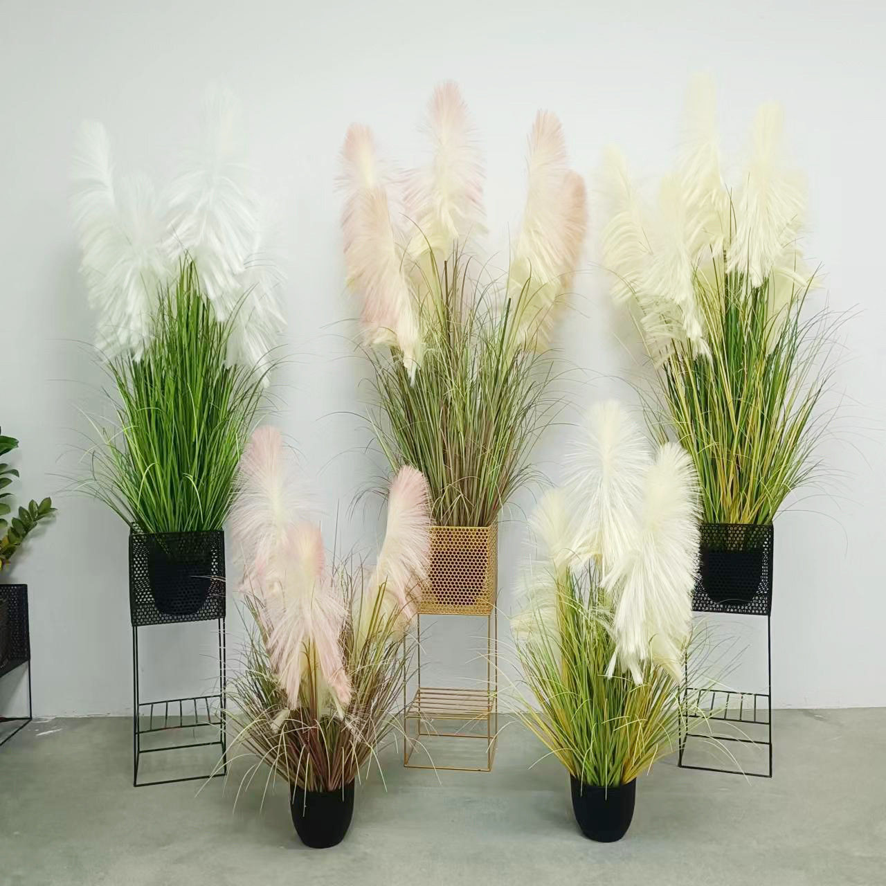 仿真花大型假花绿植盆栽芦苇干花大号芦苇芦苇草家居装饰道具摆件