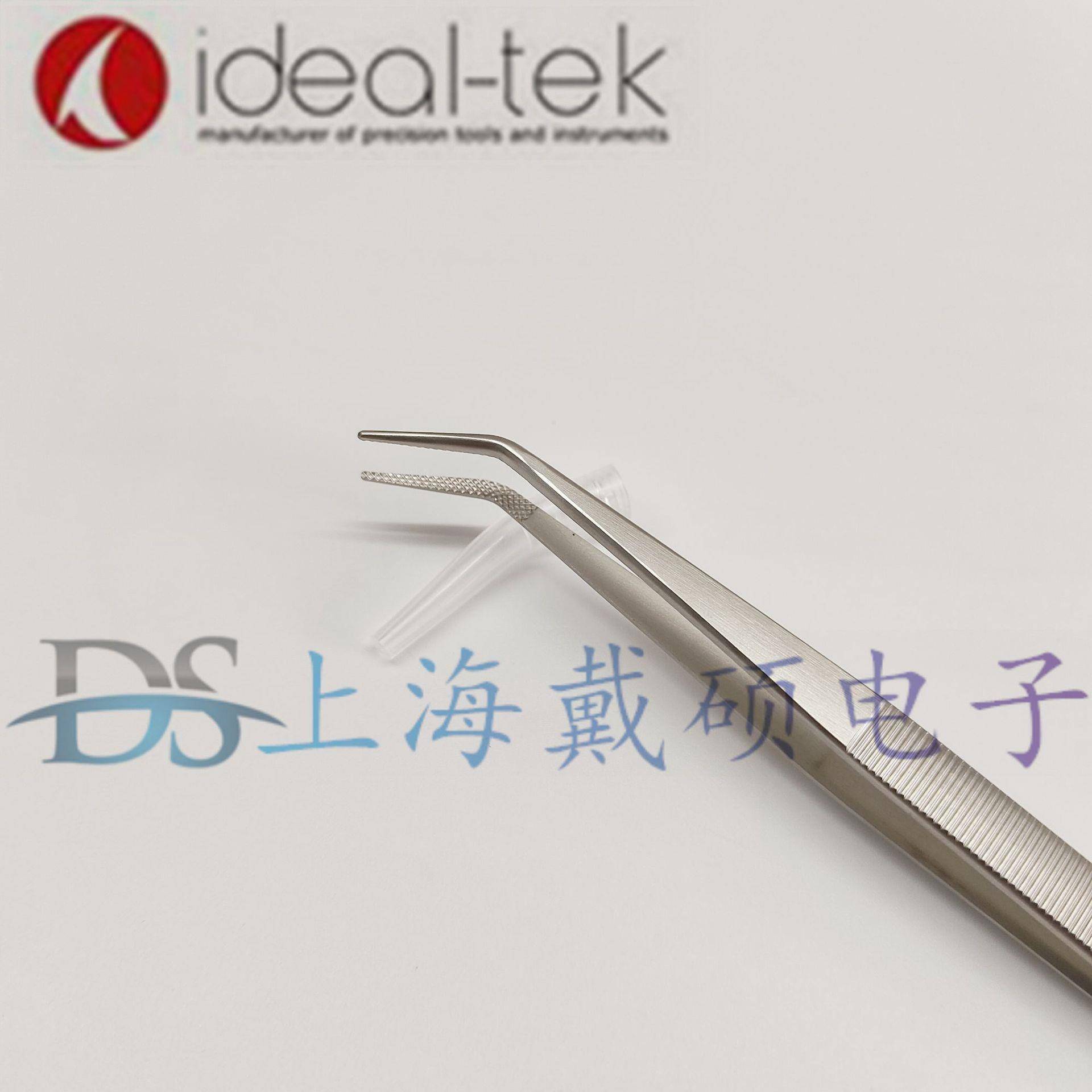 瑞士ideal-tk124.SA镊子12.SA头加长弯不锈e钢抗磁4尖头镊子