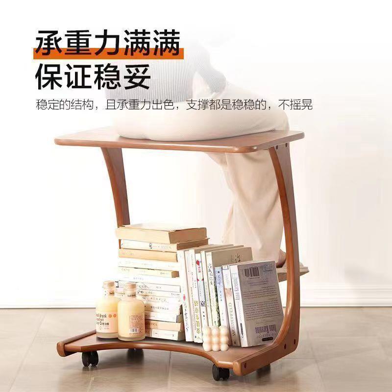 实木方桌小床3头柜cm4z2Ebp可移动边几带轮几户型卧室沙发阳台两