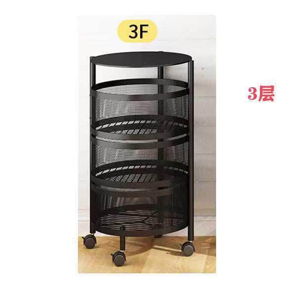 厂家多层4124落地圆形架果可旋转展示厨房居蔬菜置物架水家储物收