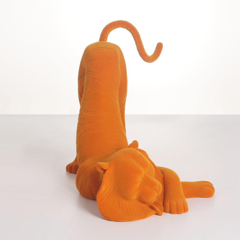 简约现代卡通H1761A儿树脂狮子件样板摆间童房视柜桌面动电物装饰