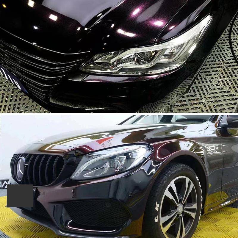 销工厂整车车漆CNF改装车身贴午车夜红低粘加厚汽全车改蓝色热膜