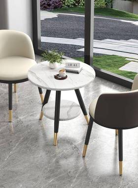 轻VLX奢阳台桌椅三件小套网红桌两椅茶桌组合创意椅休一闲简约小