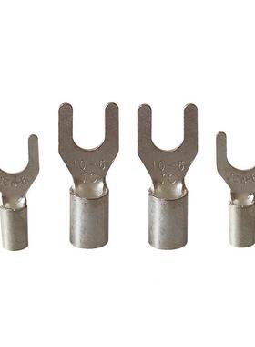 JC.5-3船用冷压接线端子J4-6叉形裸接线铜端头带281C套二1次接线