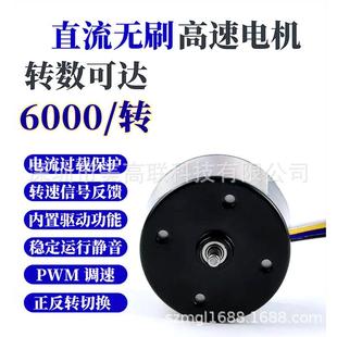 35RDL25无马刷直流电机12V24高速内有感驱动可调速置V大功率微型