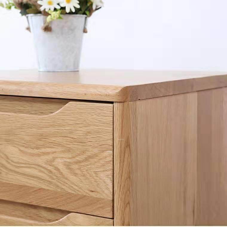 纯实木床头柜木无品牌/现代简约半卧岛白橡室具储物家柜方便实用