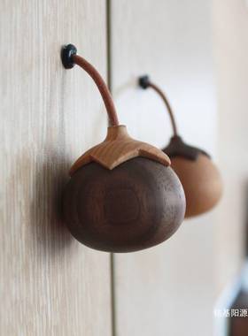 设计师手黑作衣柜门抽橱设柜门把手实木榉木胡桃屉拉90577手创意