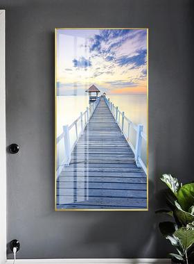 金属框现代简约关装挂饰画走壁廊54654过道玄装饰画客厅画餐厅画