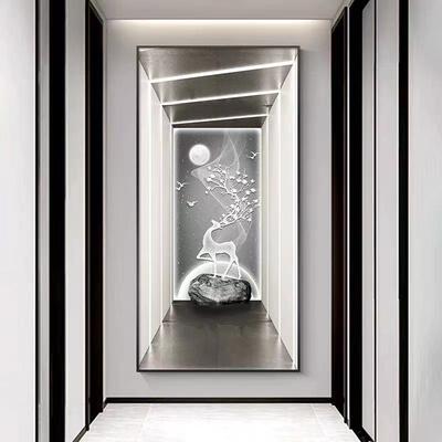 饰户玄关画2024新款高端轻奢延伸空间画客装EIX厅走入廊尽头挂画