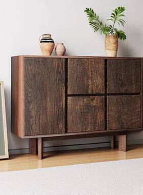 老AS251030榆斗木餐边柜新中式复宿客厅玄关古柜纯实木柜民原木储