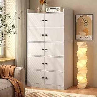 带门书柜多层简储物柜置物收约10098418纳柜靠边卧柜室柜子落地防