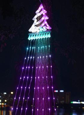 跨境G圣流诞瀑外布灯37773RB水装饰彩灯灯串户庭院防水照明小夜灯