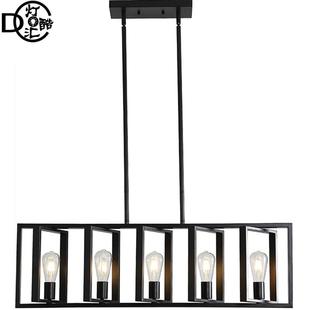 美式 复古工业风铁艺吊灯客厅民宿餐厅酒吧吧台中山灯具ebay