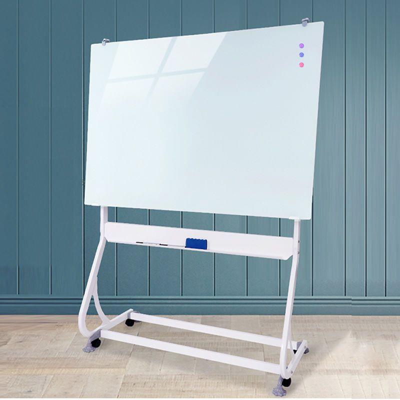 钢化玻璃磁性白板支架式可移动易擦写家用教学办公会议写字白板