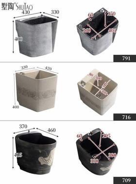 ft阳台复古拖把池中式家用卫生庭院户外侧排水陶瓷洗拖布池