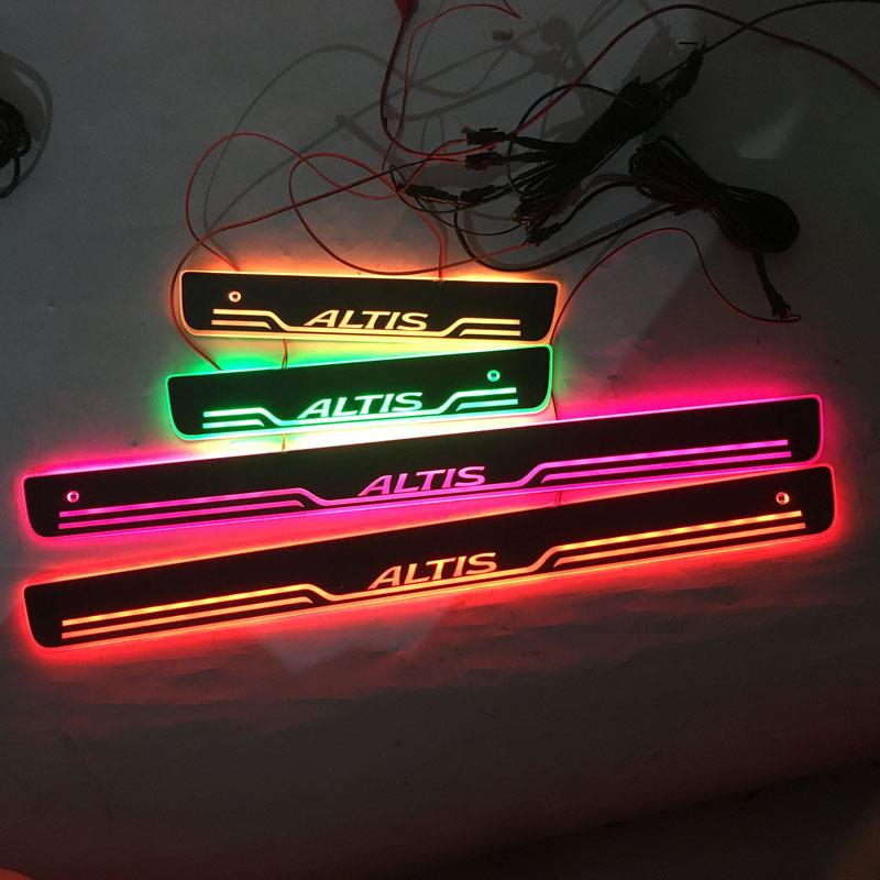 红外免破线适用于丰田ALTIS阿提斯流光动态迎宾踏板LED灯门槛条