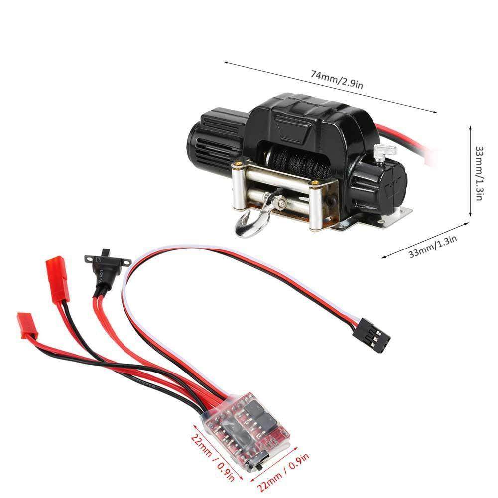 RC4WD1:10RC遥控攀爬车仿真配件金属电动绞盘加迷你电调