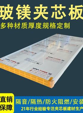 50厚中空玻镁彩钢板净化防火复合板电竞房专用吊顶建材出口