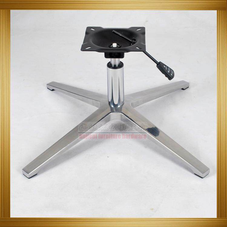 家具五金现货供应铝合金四星脚休闲沙发转椅底座四爪五金配件底盘
