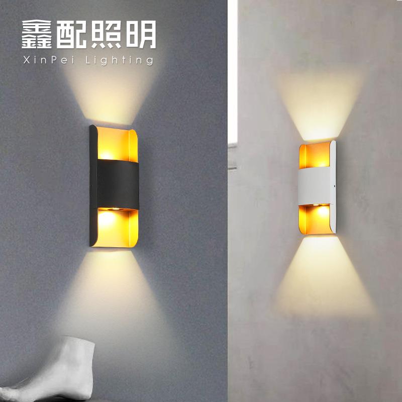 双头壁灯户外防水LED过道灯走廊楼梯北欧现代简约室外壁灯墙壁灯