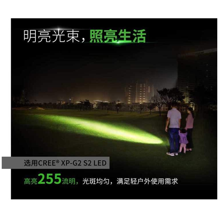 纳丽德NEXTORECH E20 255流明2AA手电实用便携 户外检修日常使用