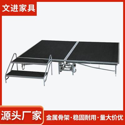 酒店舞台架子活动移动折叠婚庆舞台学校幼儿园可移动折叠带轮T台