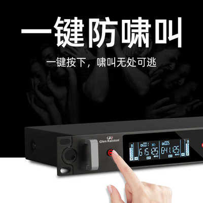 Glen ralston/格伦士顿家用唱歌无线话筒一拖二婚庆舞台专业防啸