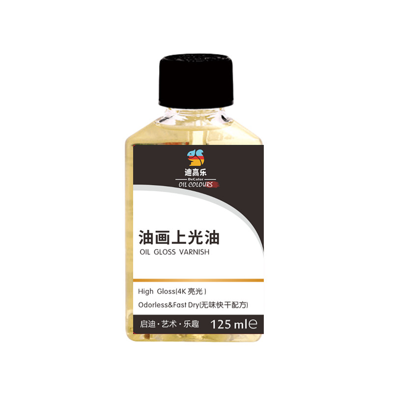 上光油油画封层亮光光泽透t明感隔绝灰尘保护画面亮油光油媒介高