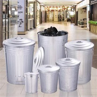 铁桶圆桶烧火收纳带盖密封商用环卫桶家用工R业加厚储物桶厨房