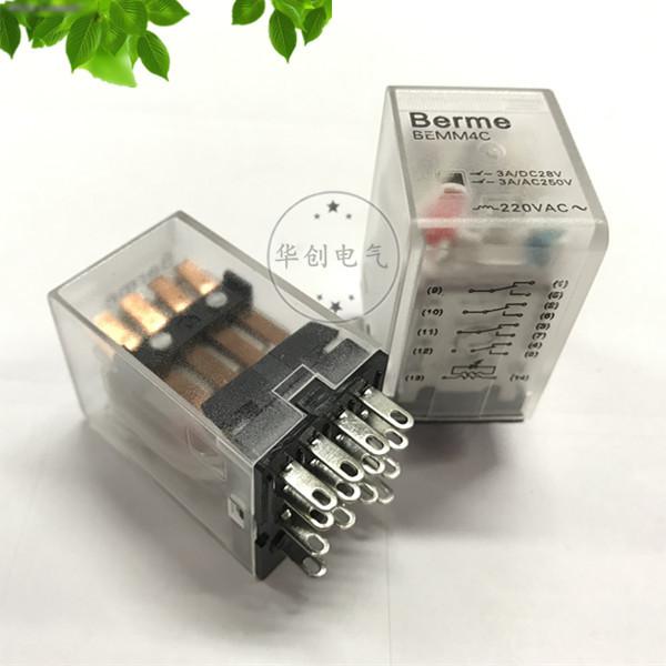 贝尔美小型继电器BEMM4C时间继电器MY4NJ中间继电器14脚保护继