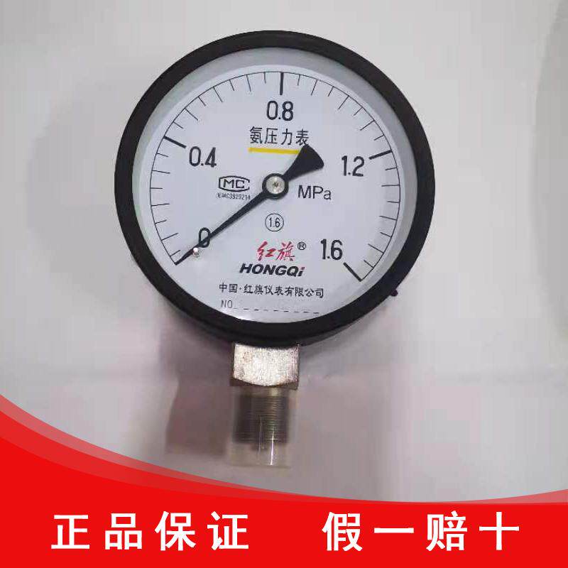 红旗仪表厂家直销氨用压力表YA-100氨气液体专用性价比高正品保证