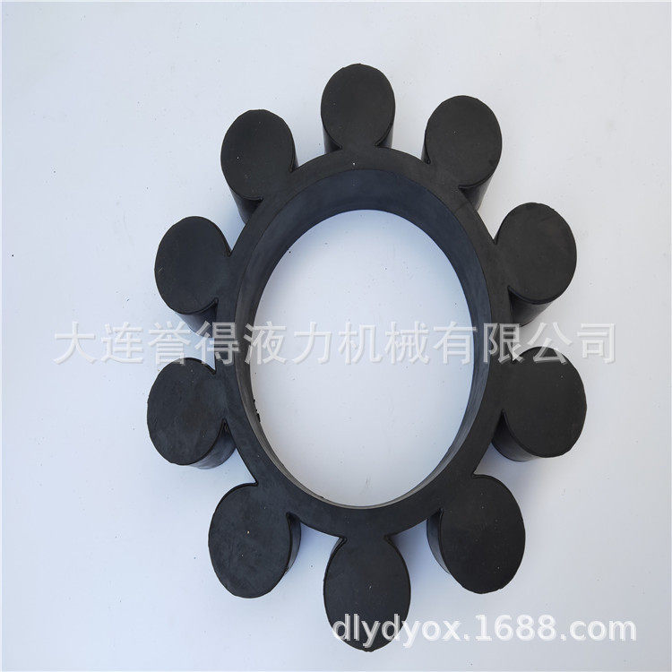 黑色橡胶材质的液力偶合器梅花垫弹性块560