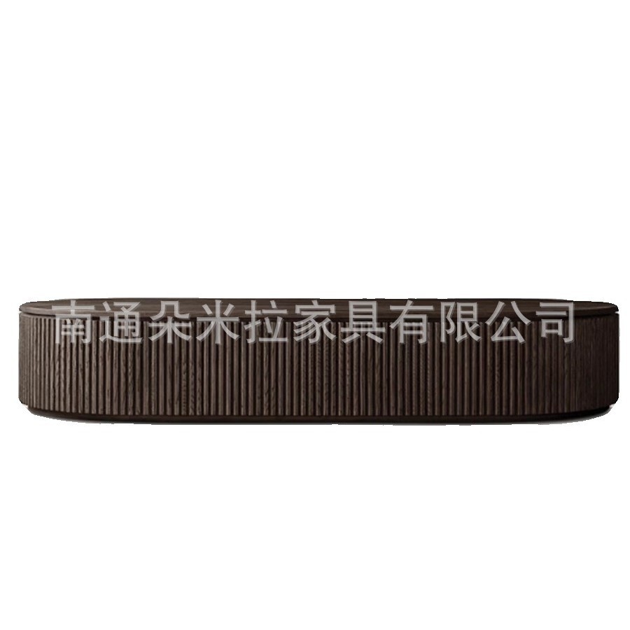 RH简约实木圆形咖啡桌工厂直销
