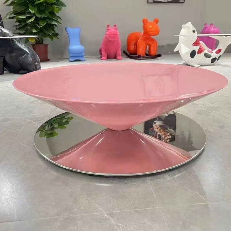 悬浮飞碟极简茶几圆形客厅组合家用简约小户型现代设计师高级轻奢