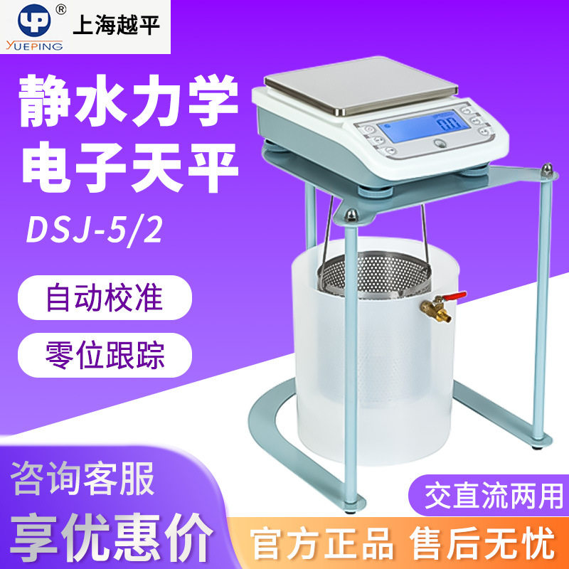 上海越平DSJ-5/2大量程0.1g十分之一电子秤静水力学电子天平
