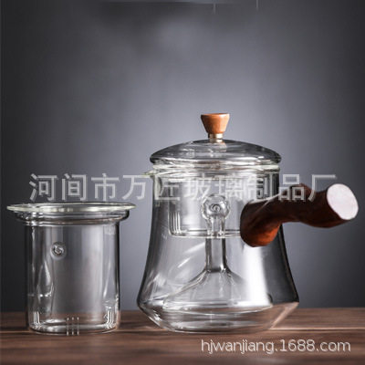 玻璃煮茶器茶壶泡茶壶单壶耐高复古茶壶泡茶器侧把壶茶具套装家用