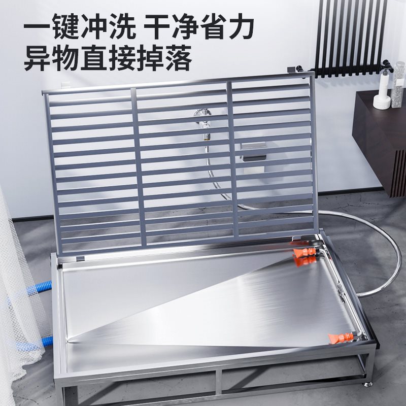 不锈钢狗厕所型犬防踩屎自动冲水通下水道宠物狗尿便盆小型犬